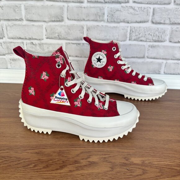 ⭐CONVERSE Run Star Hike Hi Platform Rose Cross Stitch Sz 7.5 Men's Shoes A14885C - Picture 2 of 11